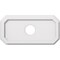 Ekena Millwork Emerald Architectural Grade PVC Ceiling Medallion, 18"W x 9"H x 3"ID x 6 1/4"C x 1"P, One-Piece CMP18X9ED-03000 - alternate 1